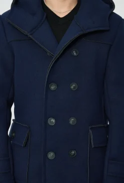 Manteau uni classique à capuche