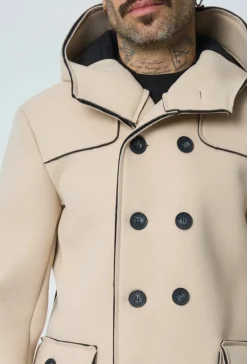 Manteau uni classique à capuche