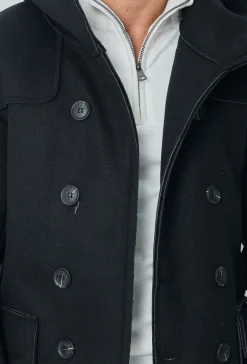 Manteau uni classique à capuche