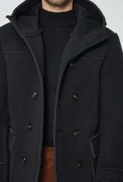 Manteau uni classique à capuche