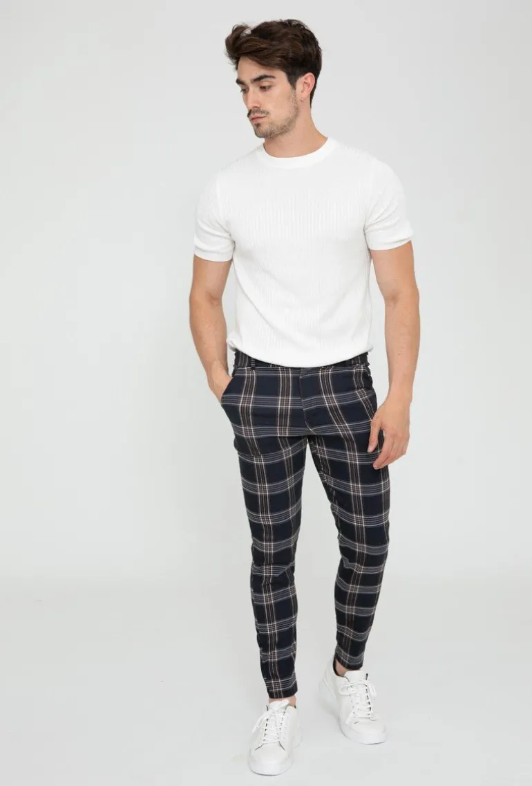 Pantalon à carreaux