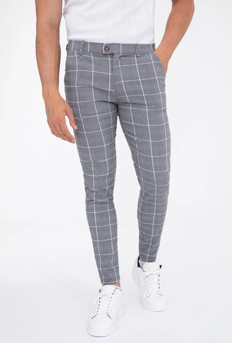 Pantalon à carreaux