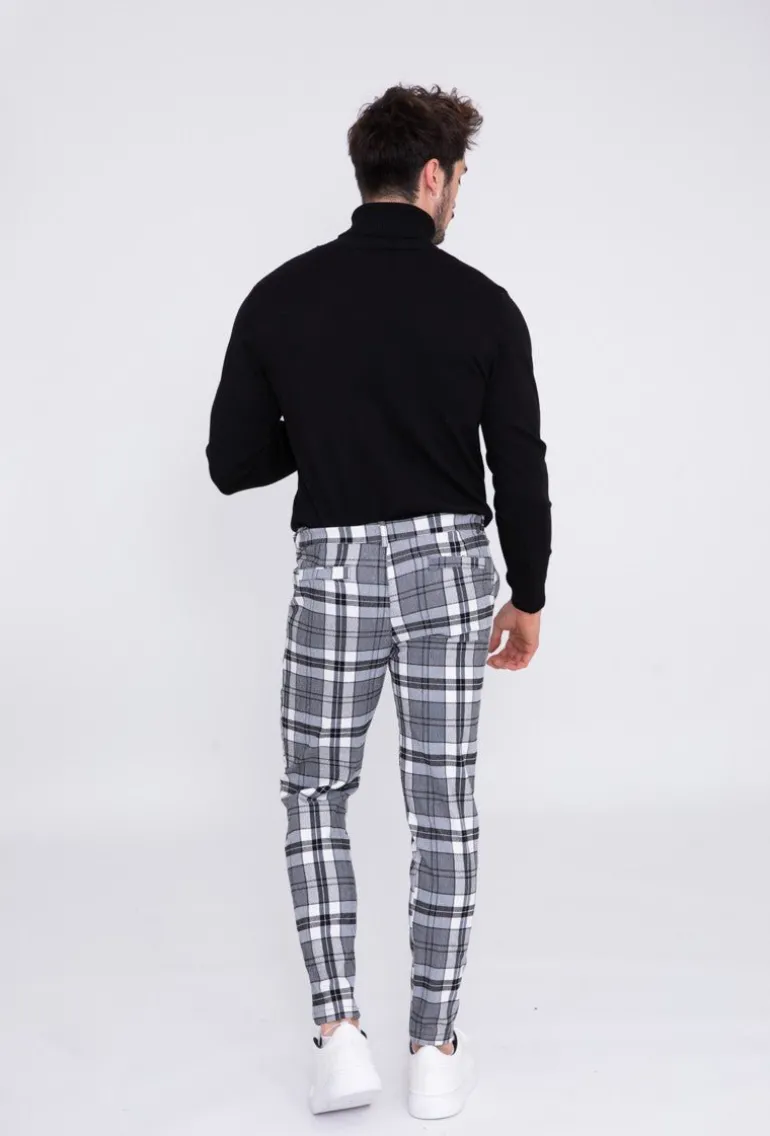 Pantalon à carreaux