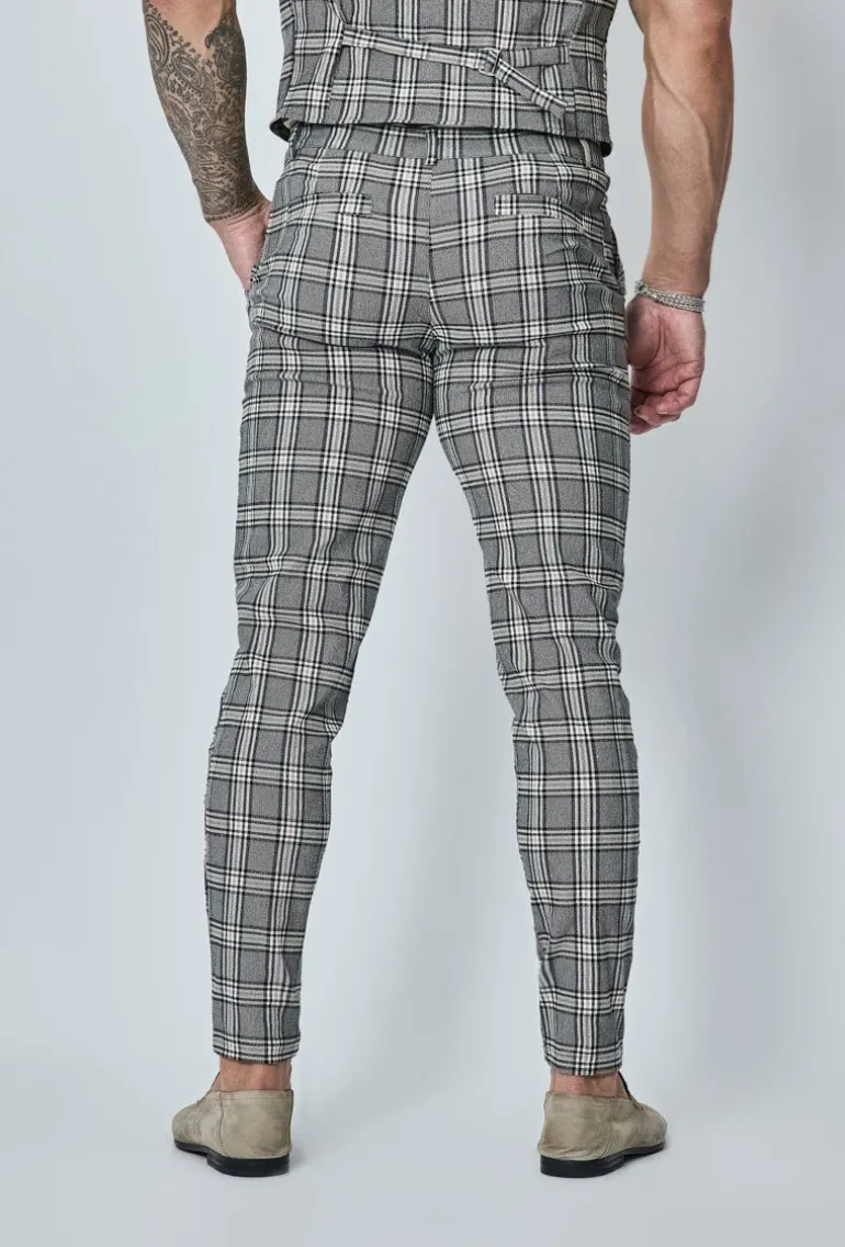 Pantalon à carreaux slim