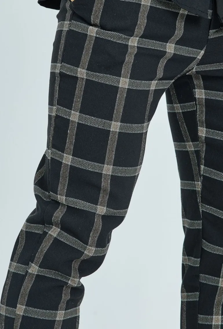 Pantalon à carreaux slim