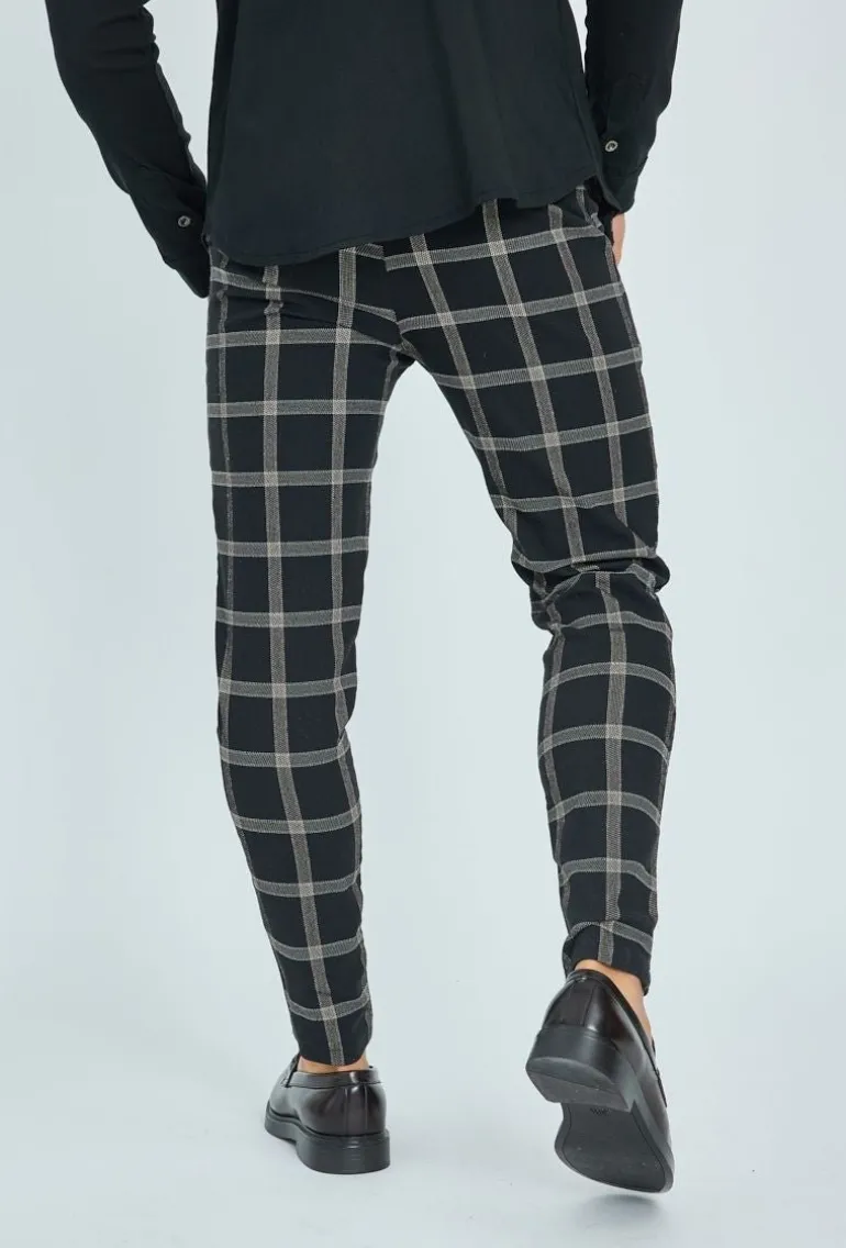 Pantalon à carreaux slim