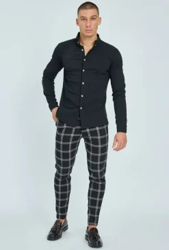 Pantalon à carreaux slim