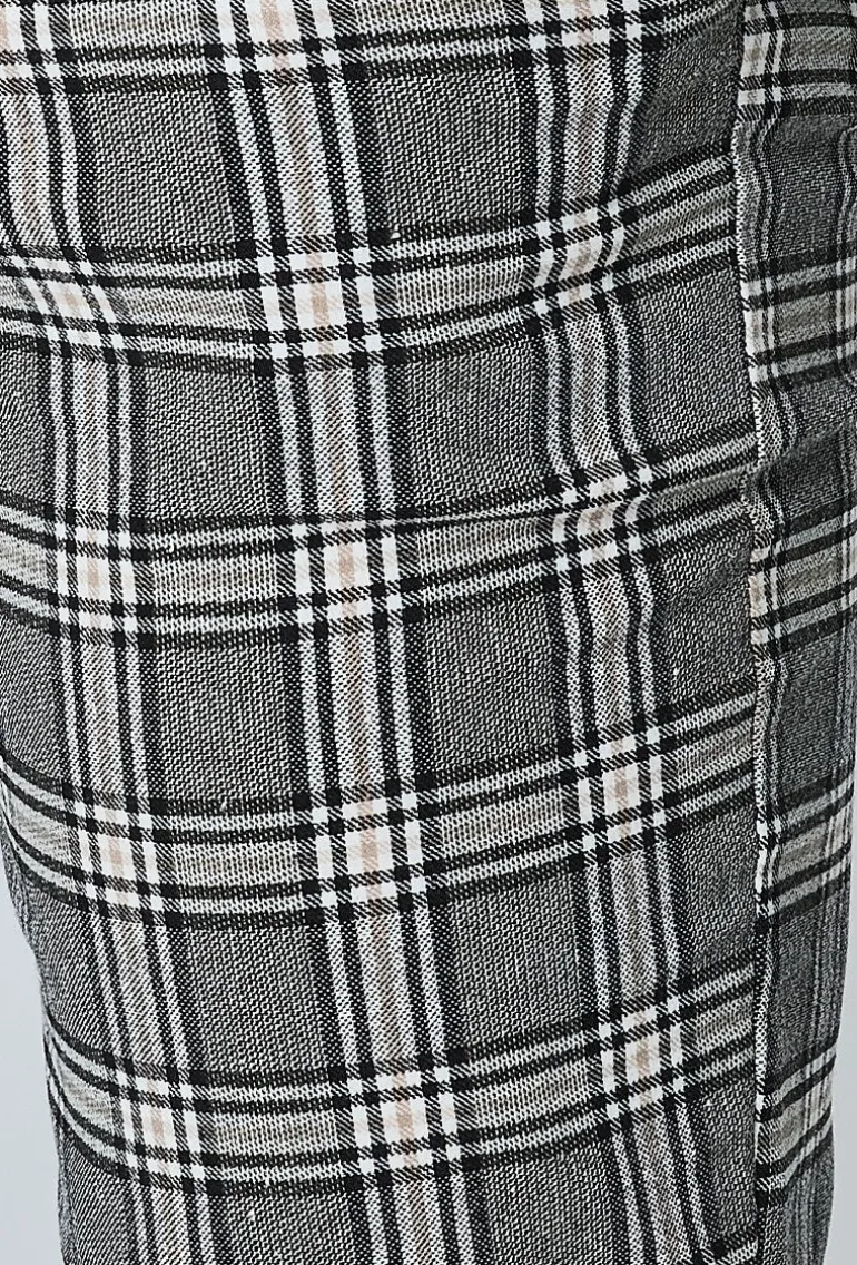 Pantalon à carreaux slim