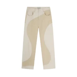 Pantalon bi-couleur en jean coupe large