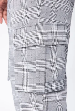 Pantalon cargo à carreaux