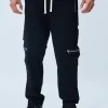 Pantalon cargo jogger avec détail zippé