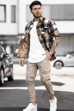 Pantalon cargo jogger avec zip