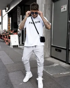 Pantalon cargo jogger avec zip