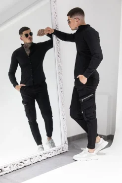 Pantalon cargo jogger avec zip