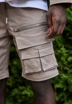 Pantalon cargo jogger multipoche à zip