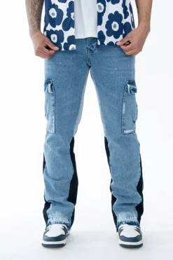 Pantalon cargo patchwork