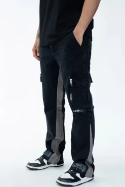 Pantalon cargo patchwork