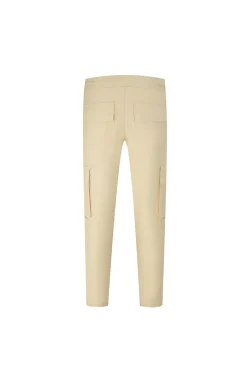 Pantalon cargo toile à fentes zippées