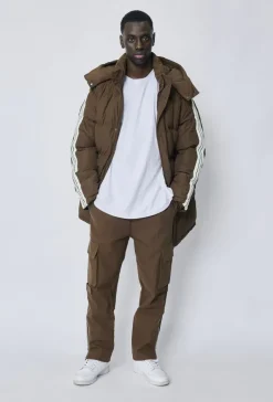 Pantalon cargo toile à fentes zippées