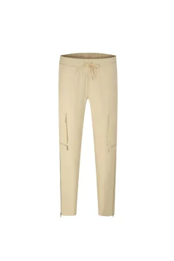 Pantalon cargo toile à fentes zippées
