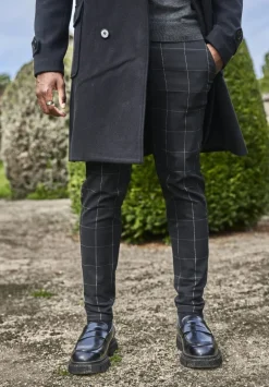 Pantalon chino à carreaux