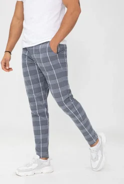 Pantalon chino à carreaux