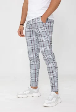 Pantalon chino à carreaux