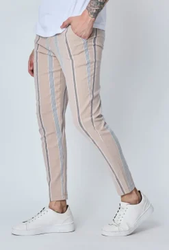 Pantalon chino à rayures