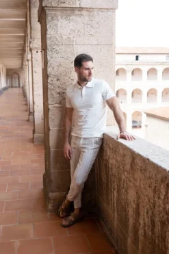 Pantalon chino à rayures