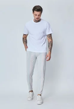 Pantalon chino à rayures