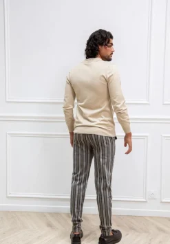 Pantalon chino à rayures
