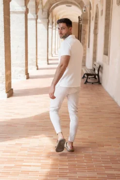 Pantalon chino à rayures