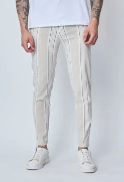 Pantalon chino à rayures
