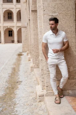 Pantalon chino à rayures