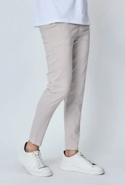Pantalon chino à rayures