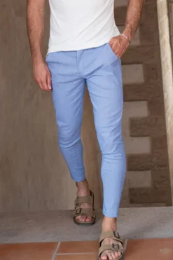 Pantalon chino à rayures