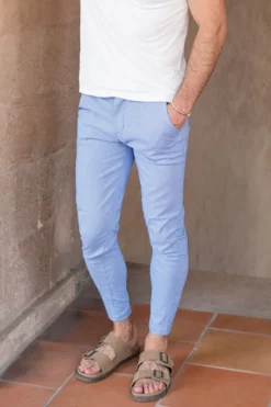 Pantalon chino à rayures