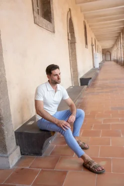 Pantalon chino à rayures