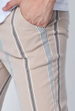 Pantalon chino à rayures