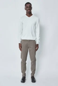 Pantalon chino à rayures