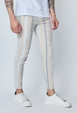 Pantalon chino à rayures