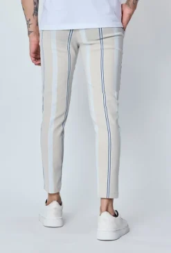 Pantalon chino à rayures