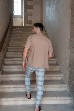 Pantalon chino à rayures
