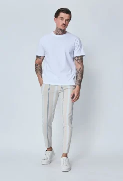 Pantalon chino à rayures