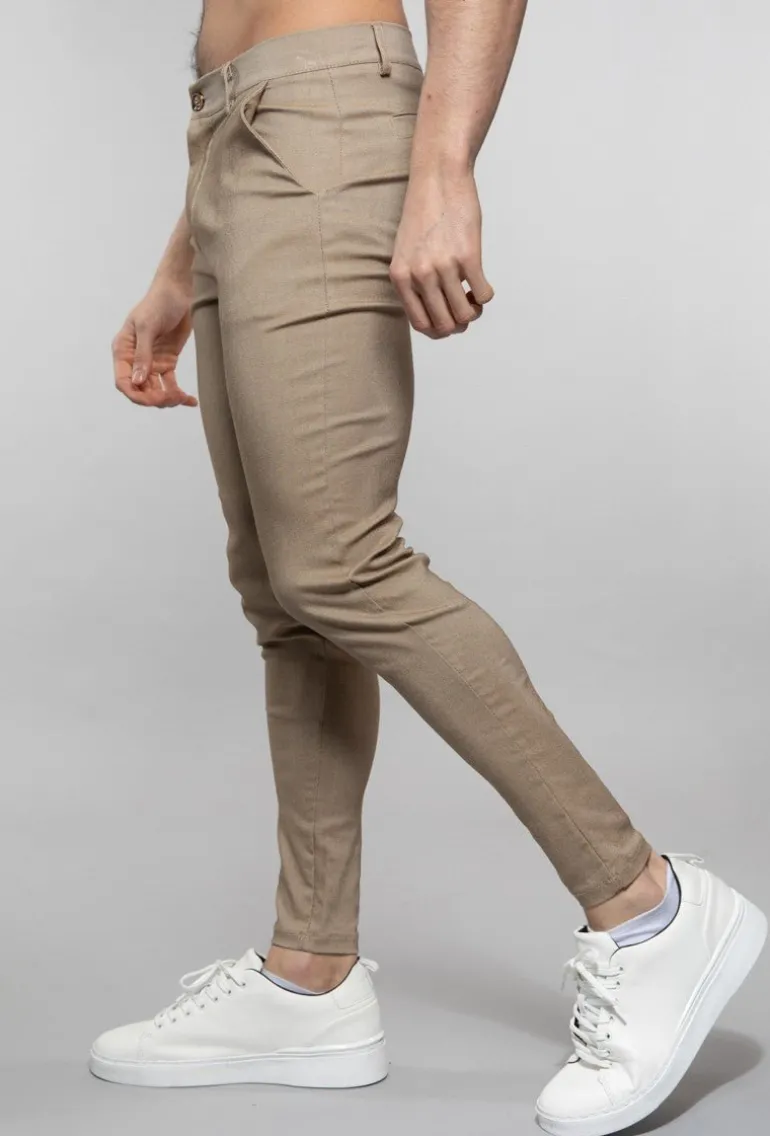 Pantalon chino chiné
