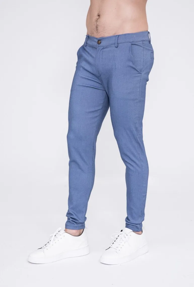 Pantalon chino chiné