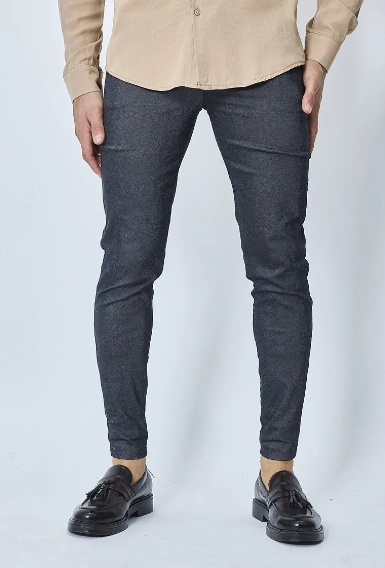 Pantalon chino chiné