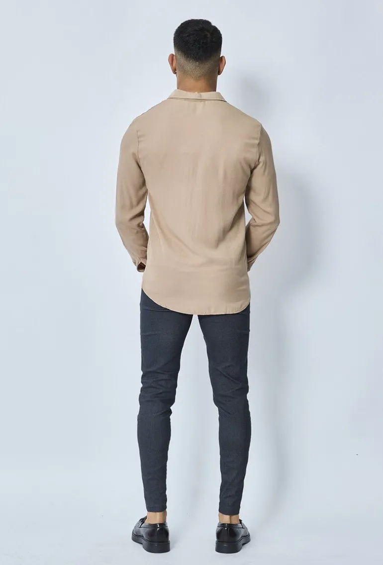 Pantalon chino chiné