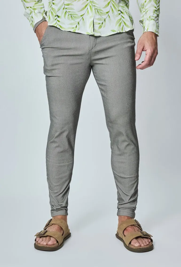 Pantalon chino chiné