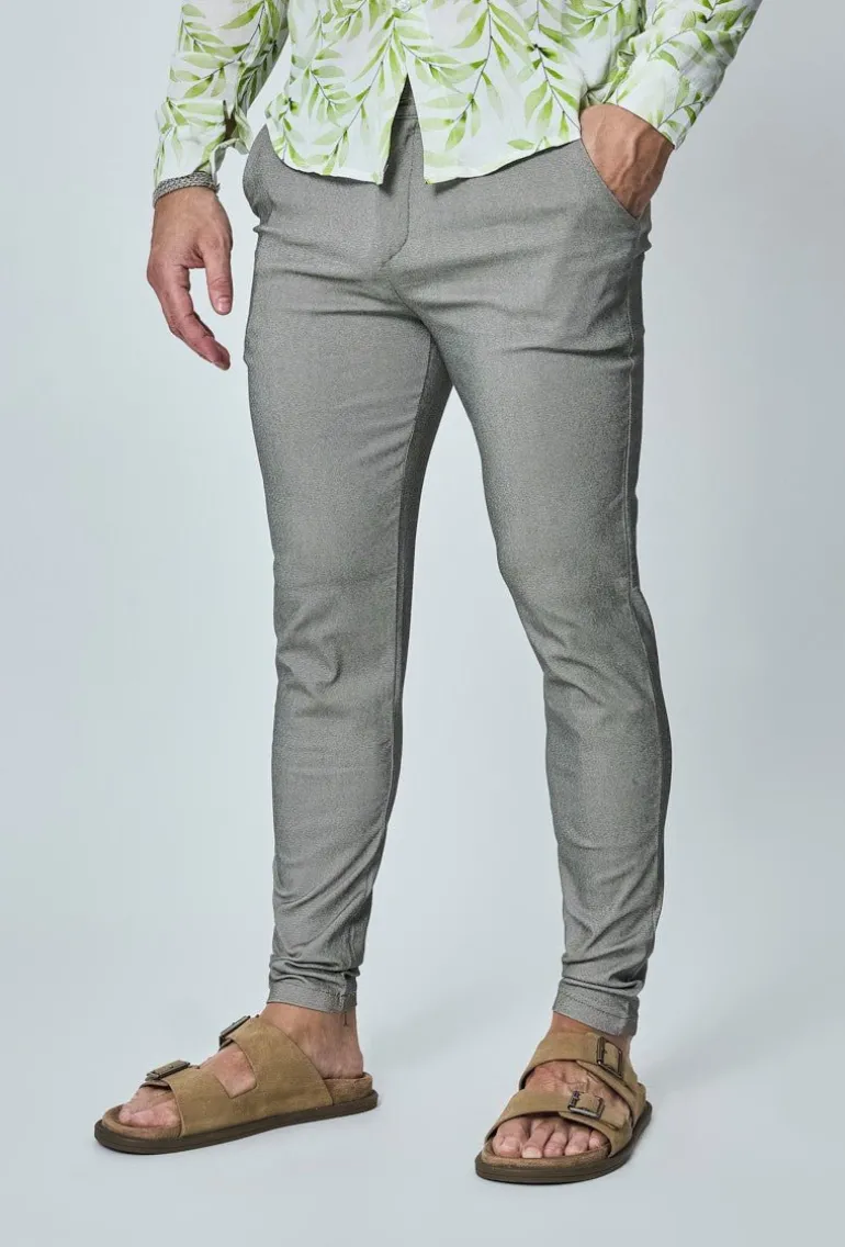 Pantalon chino chiné